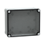 ABS industrial box, PanelSeT TBS, 194x107x241mm, int. 175x100x225mm, low transparent cover, IP66, IK07, RAL 7035