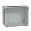 ABS industrial box, PanelSeT TBS, 241x168x291mm, int. 225x160x275mm, high transparent cover, IP66, IK07, RAL 7035