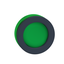 Harmony XB5, Flush mounted push button head, plastic, recessed, green, 30mm, spring return, unmarked, dark grey bezel