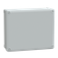 ABS industrial box, PanelSeT TBS, 241x88x291mm, int. 225x80x275mm, low plain cover, IP66, IK07, RAL 7035