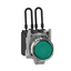 Push-to-test pilot light, Harmony XB4, metal, white, universal LED, screw clamp terminals, 24V