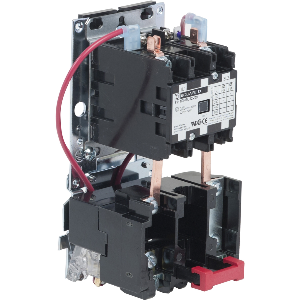 Mayer-DDS-NEMA starter, Definite Purpose, 40A, 7.5HP at 240VAC, 1 phase, 2 pole, melting alloy, 208V to 240VAC coil, open-2