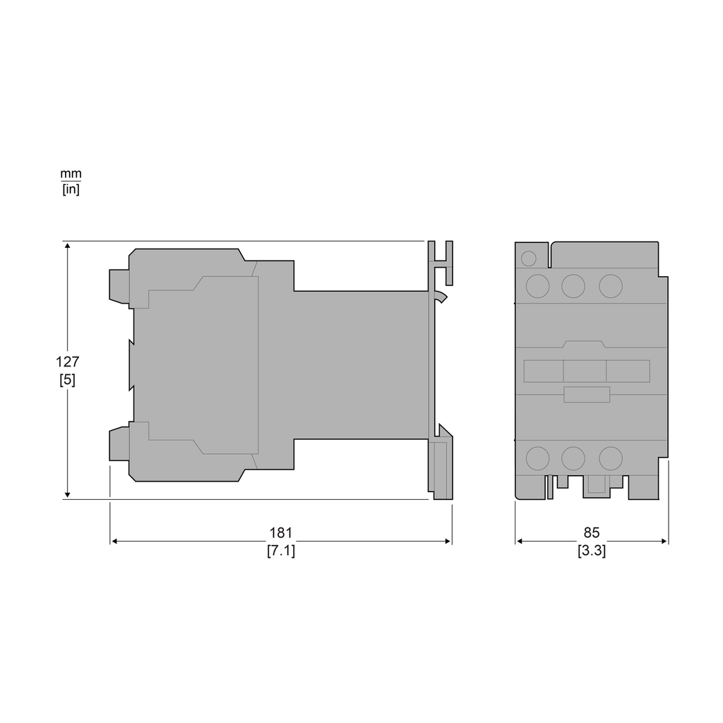 Mayer-DDS-IEC contactor, TeSys Deca, nonreversing, 125A resistive, 4 pole, 2 NO and 2 NC, 120VAC 50/60Hz coil, open style, open style-2