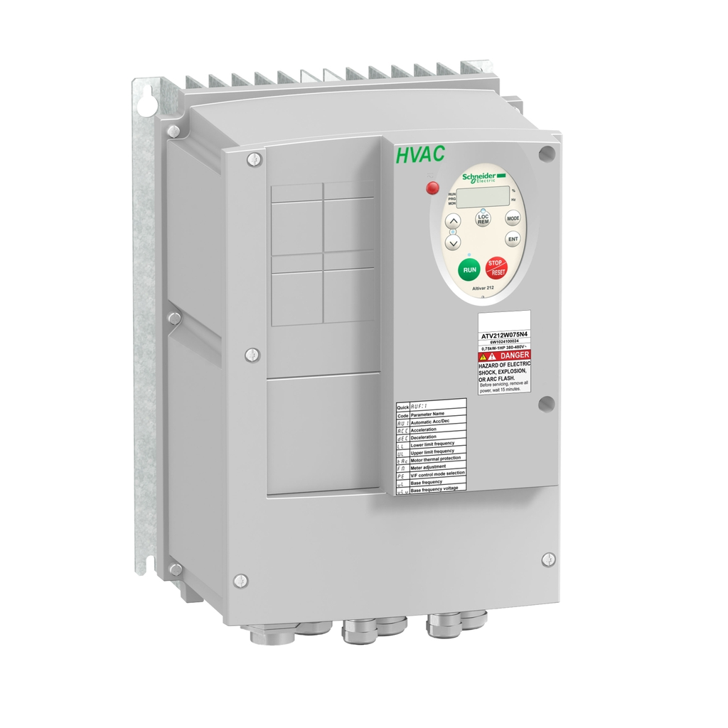 Mayer-DDS-variable speed drive, Altivar 212, 0.75kW, 1hp, 480V, 3 phases, with EMC class C2, IP55-1