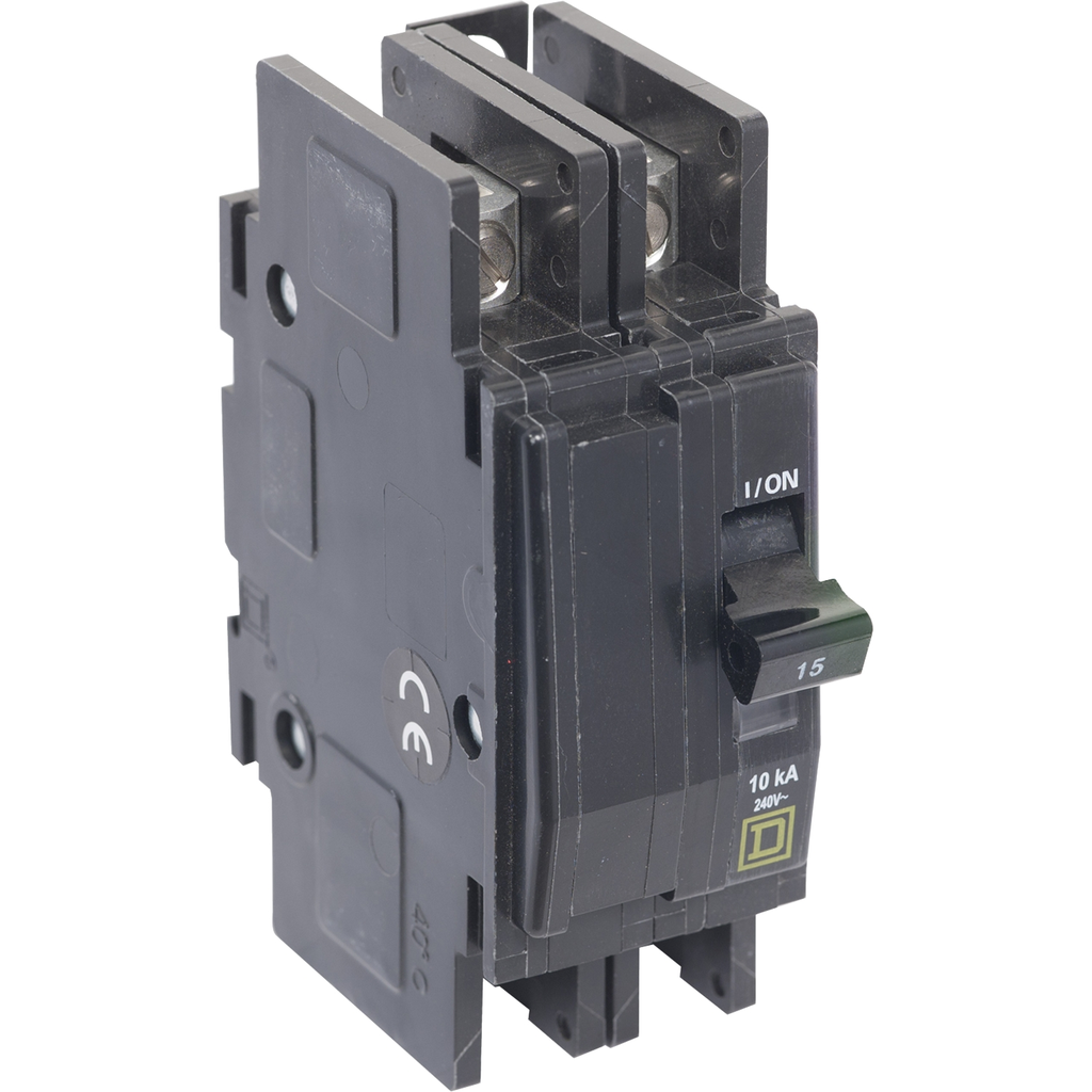 Mayer-DDS-Mini circuit breaker, QOU, 15A, 2 pole, 240 VAC, 10kA-2