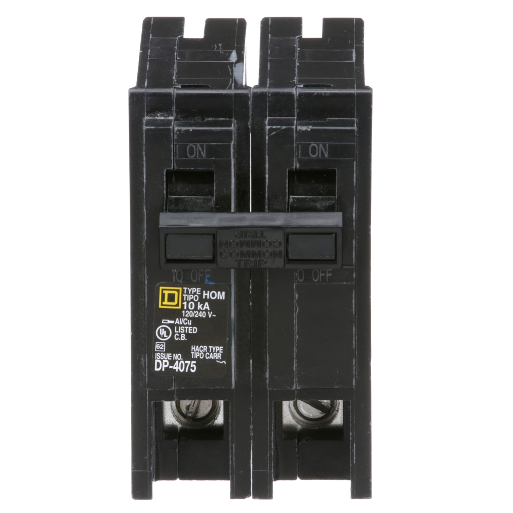 Mayer-DDS-Mini circuit breaker, Homeline, 110A, 2 pole, 120/240VAC, 10kA AIR, standard type, plug in, UL-2