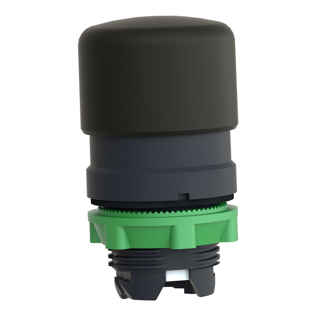 Mayer-DDS-Head for non illuminated pushbutton, Harmony XB5, plastic, black, mushroom 30mm, 22mm, spring return-2