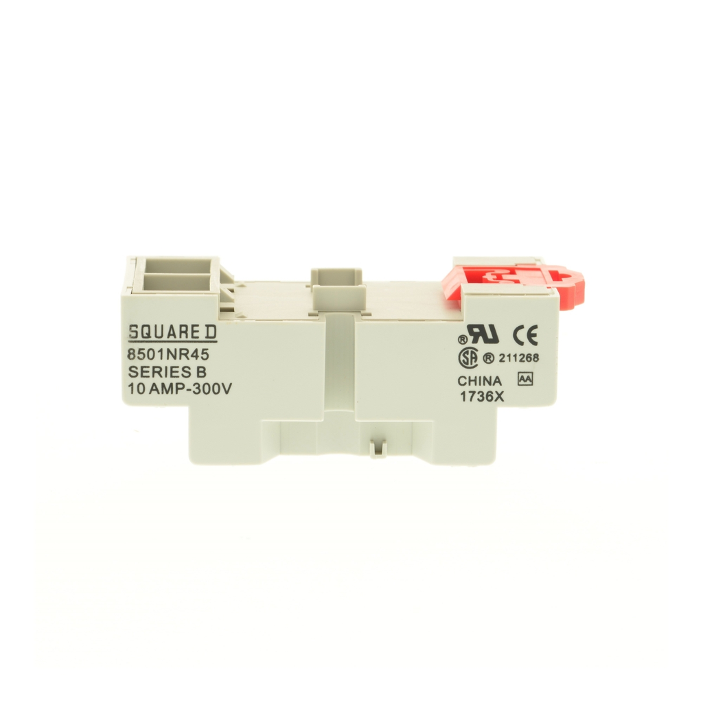 Mayer-DDS-Relay Socket, Harmony 8501R, 14 blades, double tiered screw clamp terminals, DIN rail/panel mount, 10A, 300V AC-2