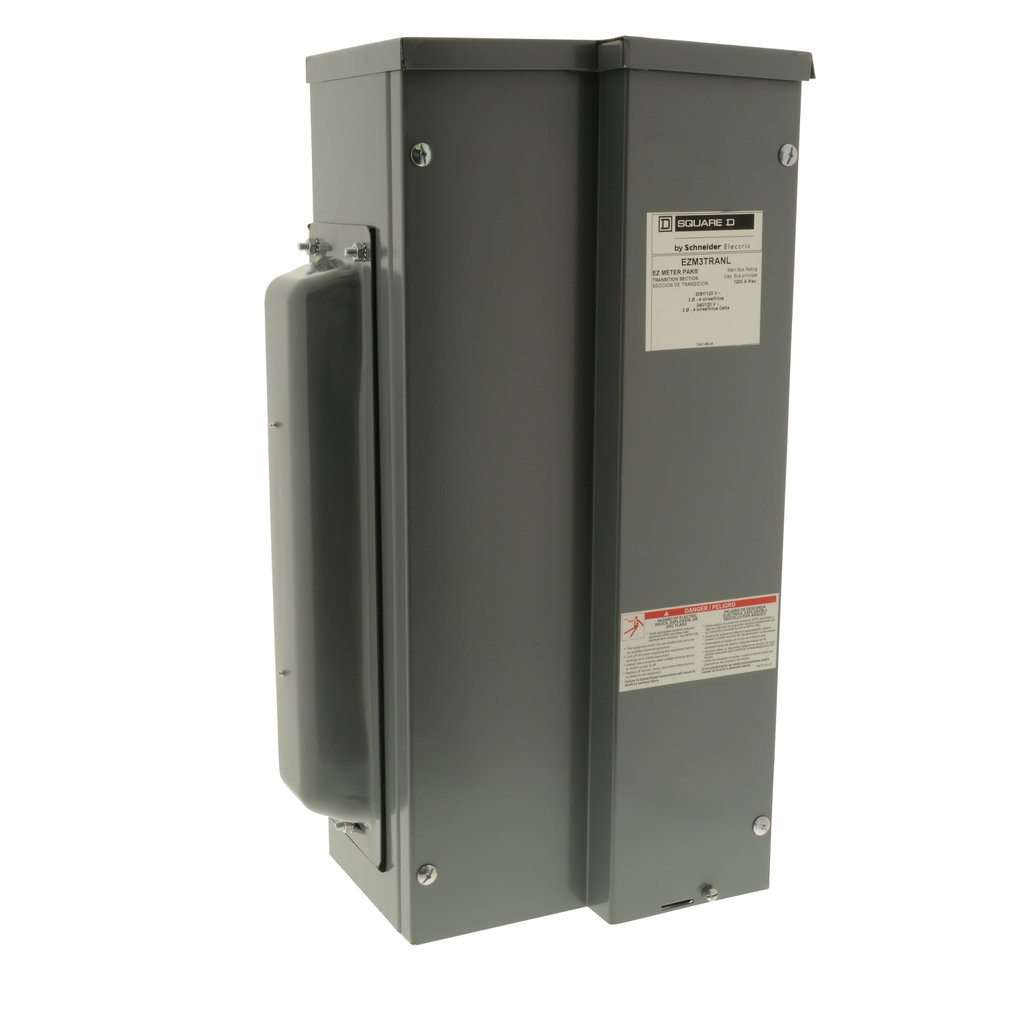 Mayer-DDS-Meter accessory, EZ Meter-Pak, busway transition section, 1200A, 3 phase, left, neutral front-1