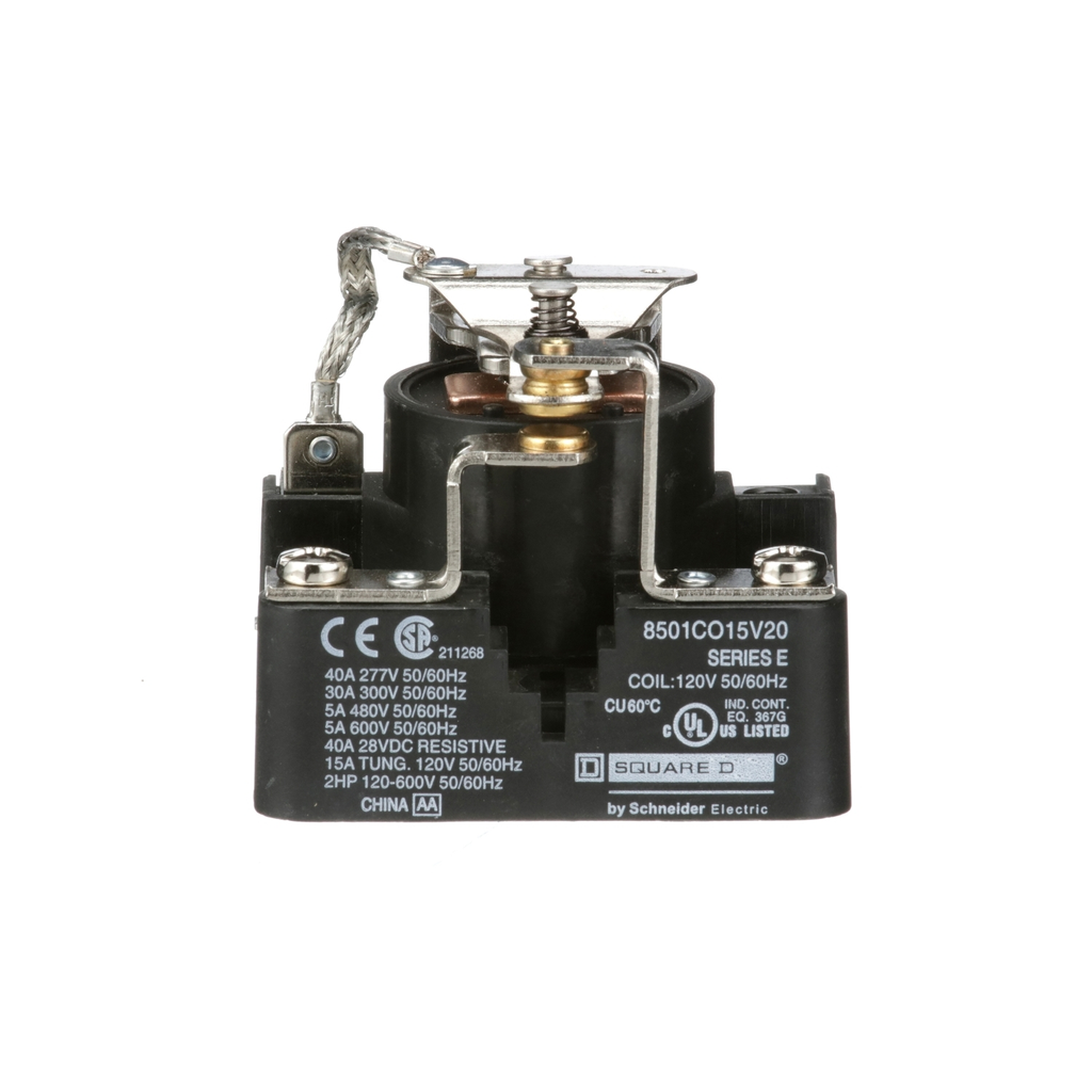 Mayer-DDS-Power Relay, Type C, 2 HP, 30A resistive at 300 VAC, SPDT, 1 normally open and 1 normally closed contact, 120 VAC coil-2