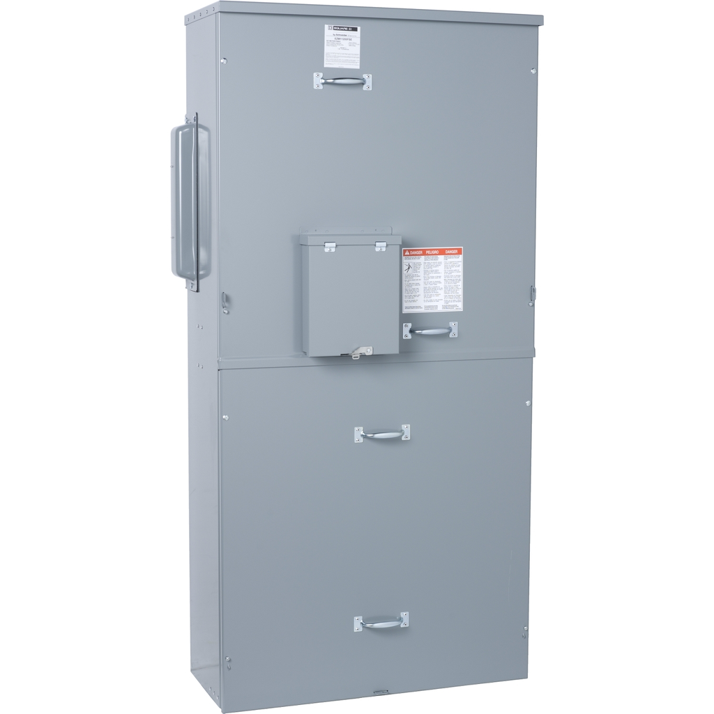 Mayer-DDS-Main fusible (Class T) switch unit, EZ Meter-Pak, 1200A, 120/240VAC, 1ph/3W, 1200A bus, UG, Type 3R-1