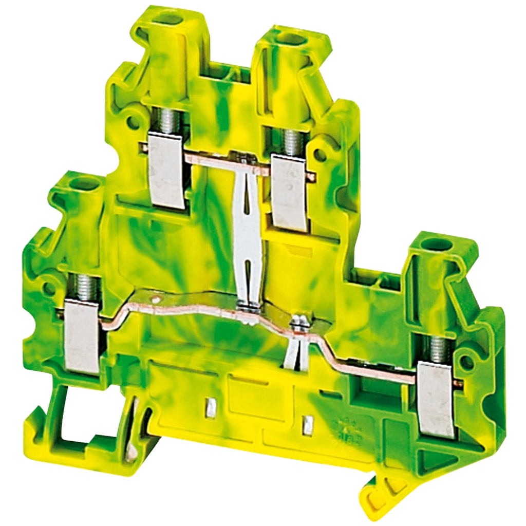 Mayer-DDS-Terminal block, Linergy TR, green-yellow, 2.5mm2, 2 level connt, protective earth, 4 points, Set of 50-1