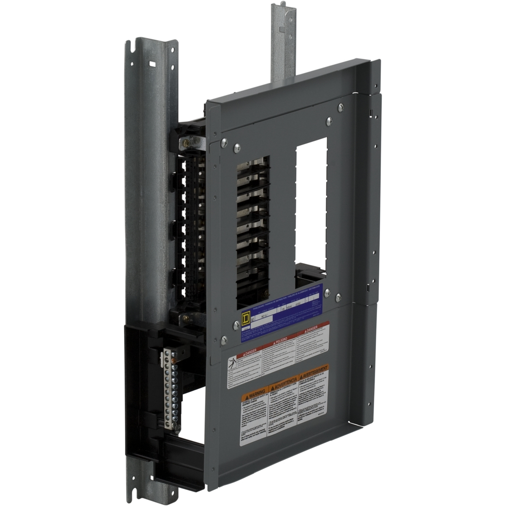 Mayer-DDS-Panelboard interior, NQ, main lugs, 100A, Al bus, 18 pole spaces, 1 phase, 3 wire, 240VAC, 48VDC-2