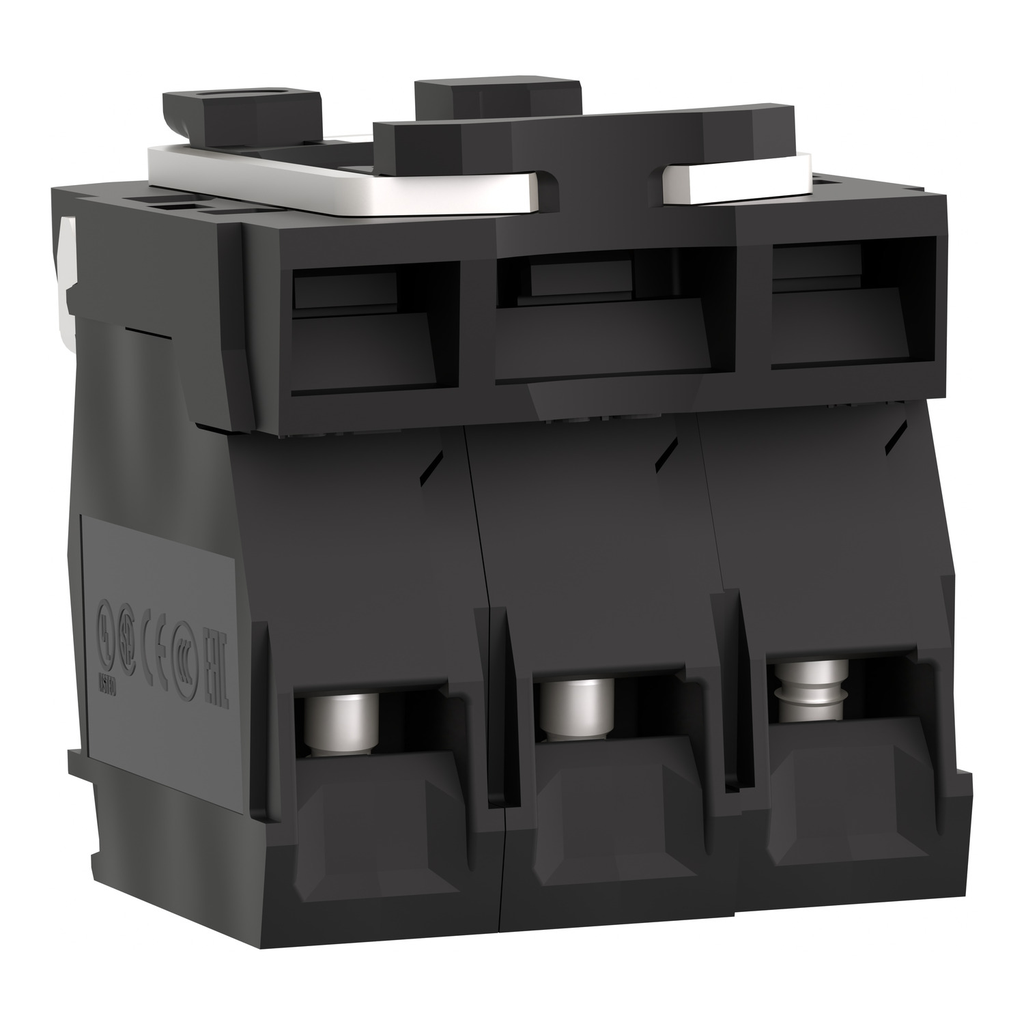 Mayer-DDS-Single contact block with body fixing collar, Harmony XB5, plastic, screw clamp terminal, 1NO+2NC-2