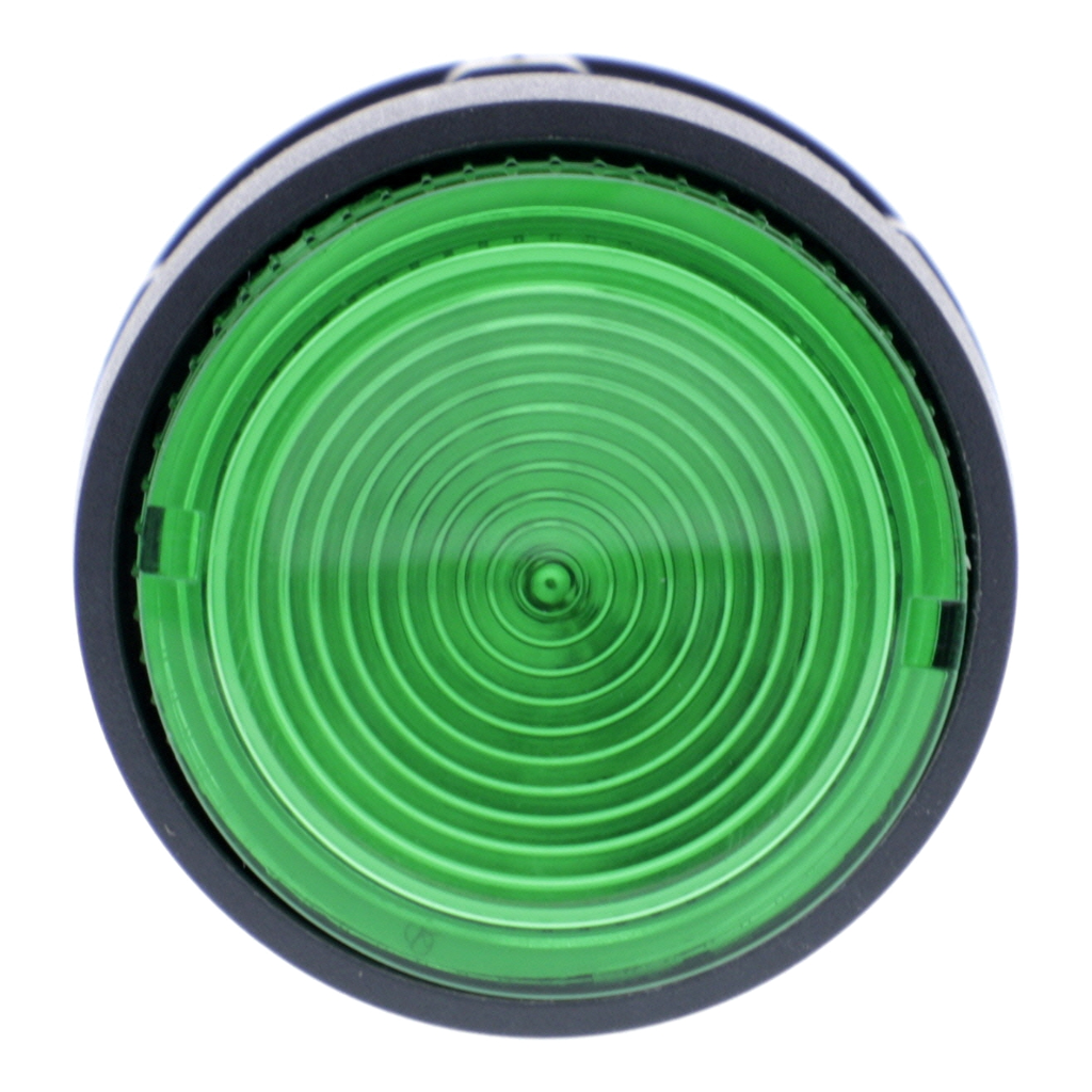 Mayer-DDS-Monolithic illuminated push button, Harmony XB7, plastic, green, 22mm, integral LED, spring return, 24V AC DC, 1NO-2