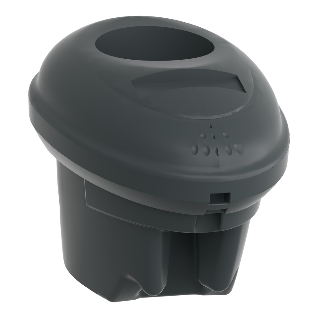 Mayer-DDS-Empty handy box, Harmony XB5R, plastic, dark grey, 1 cut out, 22mm-2