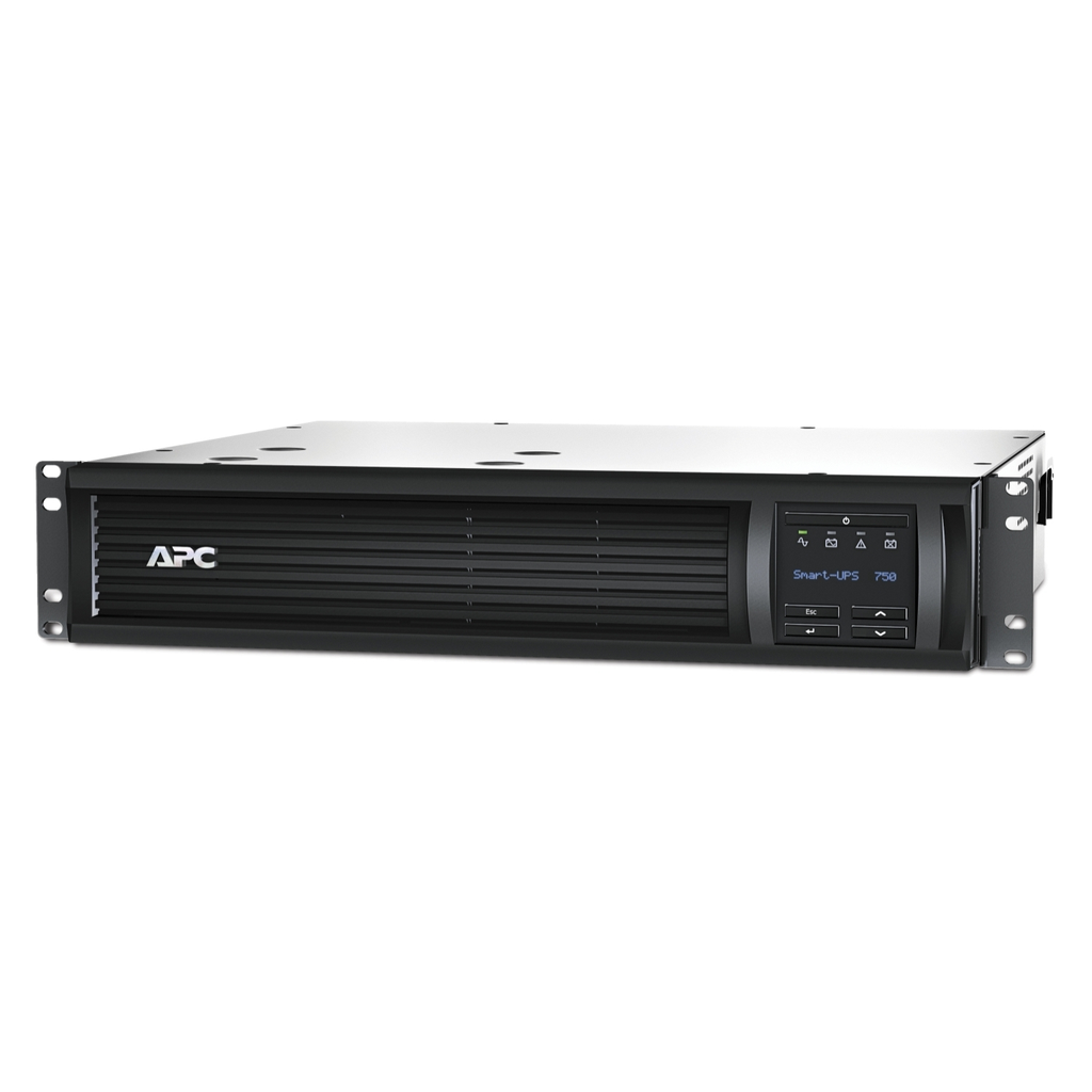 Mayer-DDS-APC Smart-UPS, Line Interactive, 750VA, Rackmount 2U, 120V, 6x NEMA 5-15R outlets, SmartConnect Port+SmartSlot, AVR, LCD-1