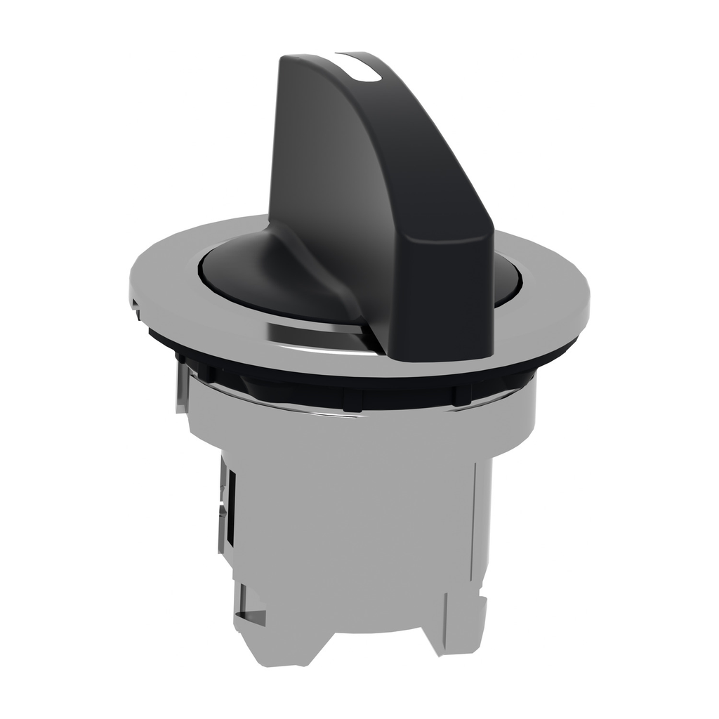 Mayer-DDS-Head for selector switch, Harmony XB4, black long handle, flush, 30mm, 3 positions, spring return-2