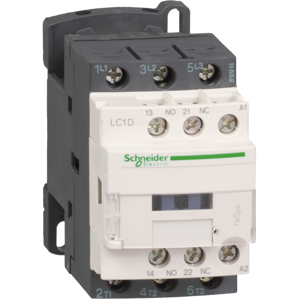Mayer-DDS-IEC contactor, TeSys Deca, nonreversing, 18A, 10HP at 480VAC, up to 100kA SCCR, 3 phase, 3 NO, 220VAC 50/60Hz coil, open-2