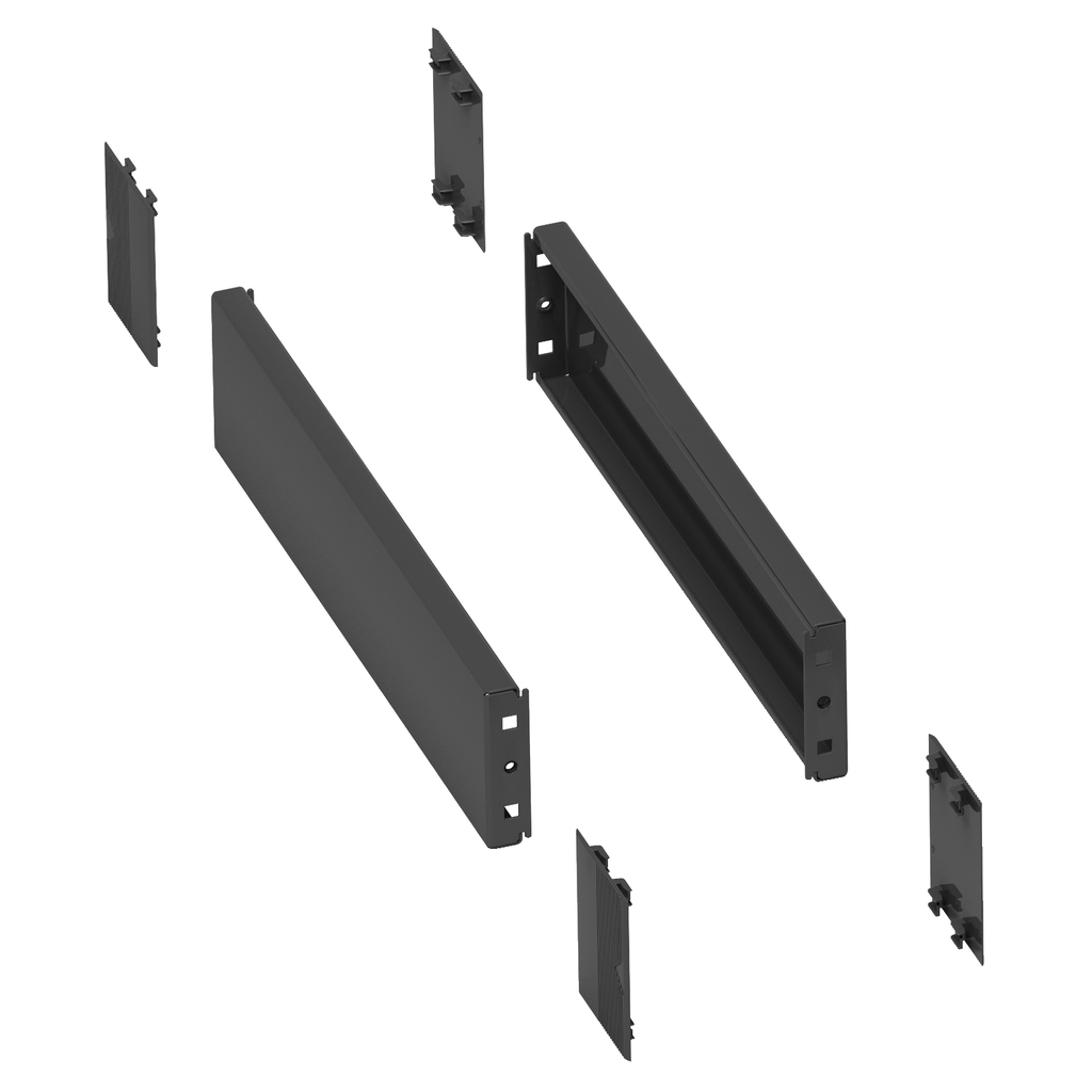Mayer-DDS-2 side panels for plinth. 400x100mm. Folded sheet steel. RAL 7022. IP 30. IK 10.-1