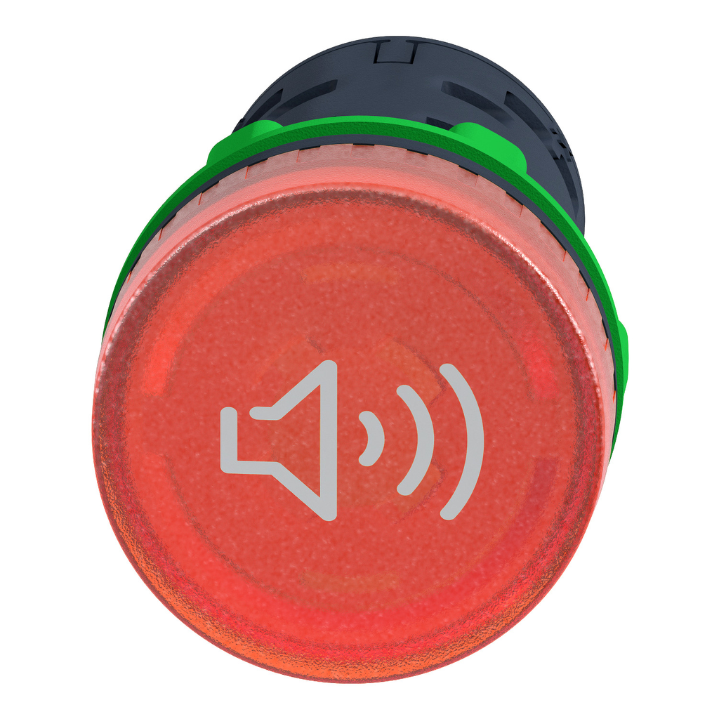 Mayer-DDS-Annunciator, Harmony XB5, Illuminated buzzer, plastic, red, 22mm, continuous or intermittent tone, 24V AC DC-2