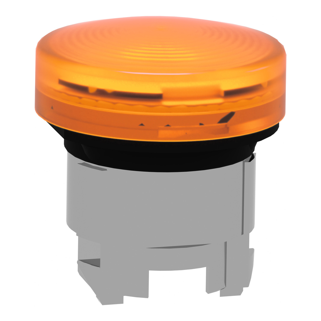 Mayer-DDS-Head for pilot light, Harmony XB4, orange, 22mm, with grooved lens, universal LED-2