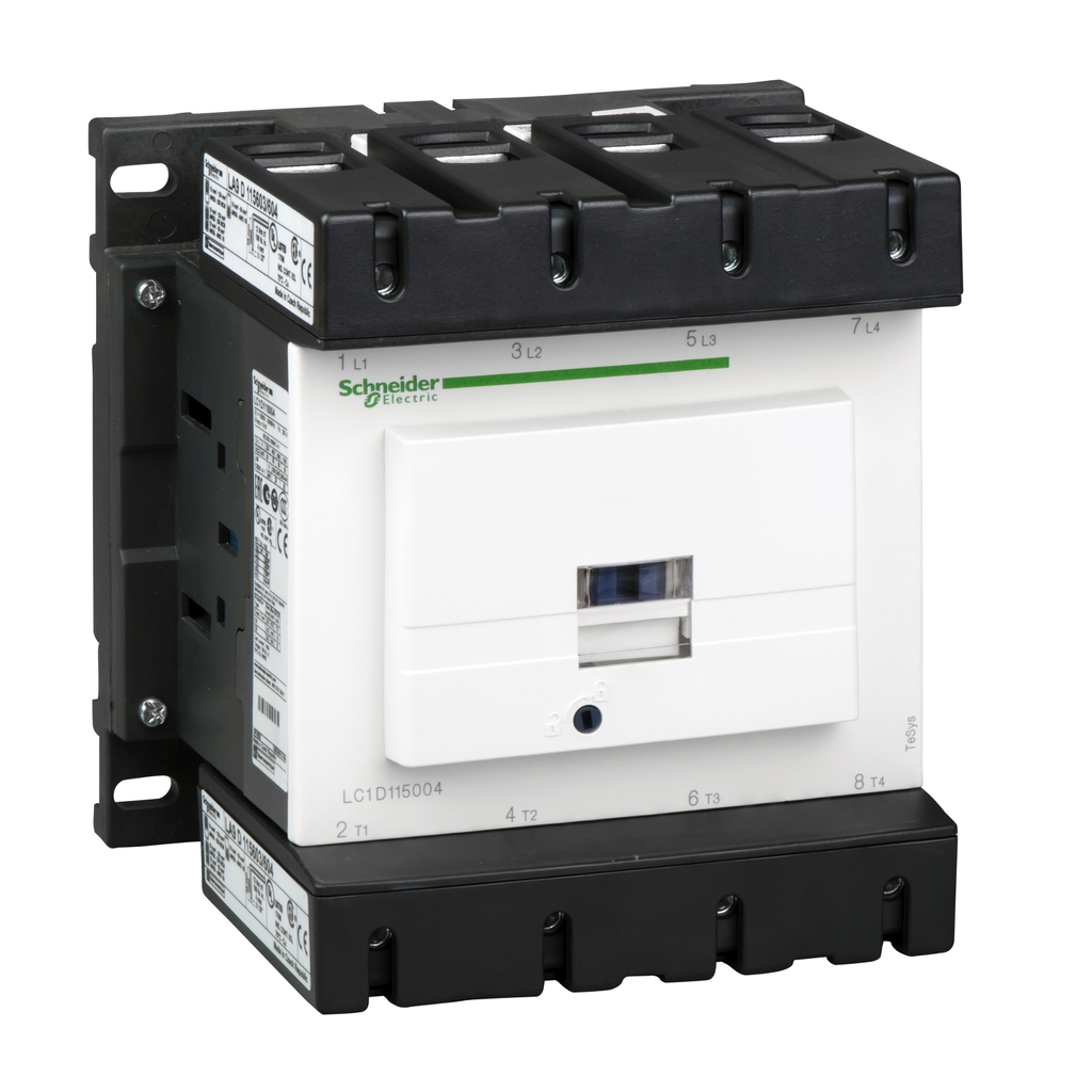 Mayer-DDS-IEC contactor, TeSys Deca, nonreversing, 200A resistive, 4 pole, 4 NO, 440VDC coil, open style-1