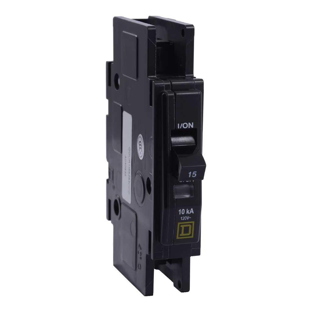 Mayer-DDS-Mini circuit breaker, QOU, 20A, 1 pole, 120/240 VAC, 10kA, field reversible lugs, ring terminal, China certified-1