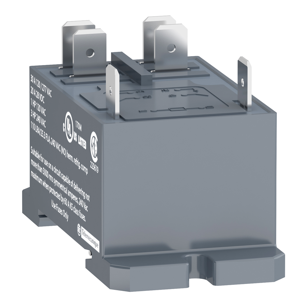 Mayer-DDS-power relay, Harmony electromechanical relays, DIN rail or panel mount relay, 30A, 2NO, 230V AC-2