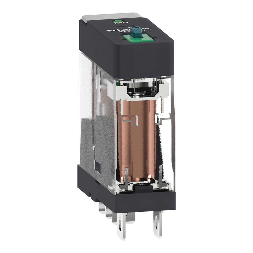 Mayer-DDS-interface plug in relay, Harmony Electromechanical Relays, 10A, 1CO, with LED, lockable test but to n, 12V DC-2