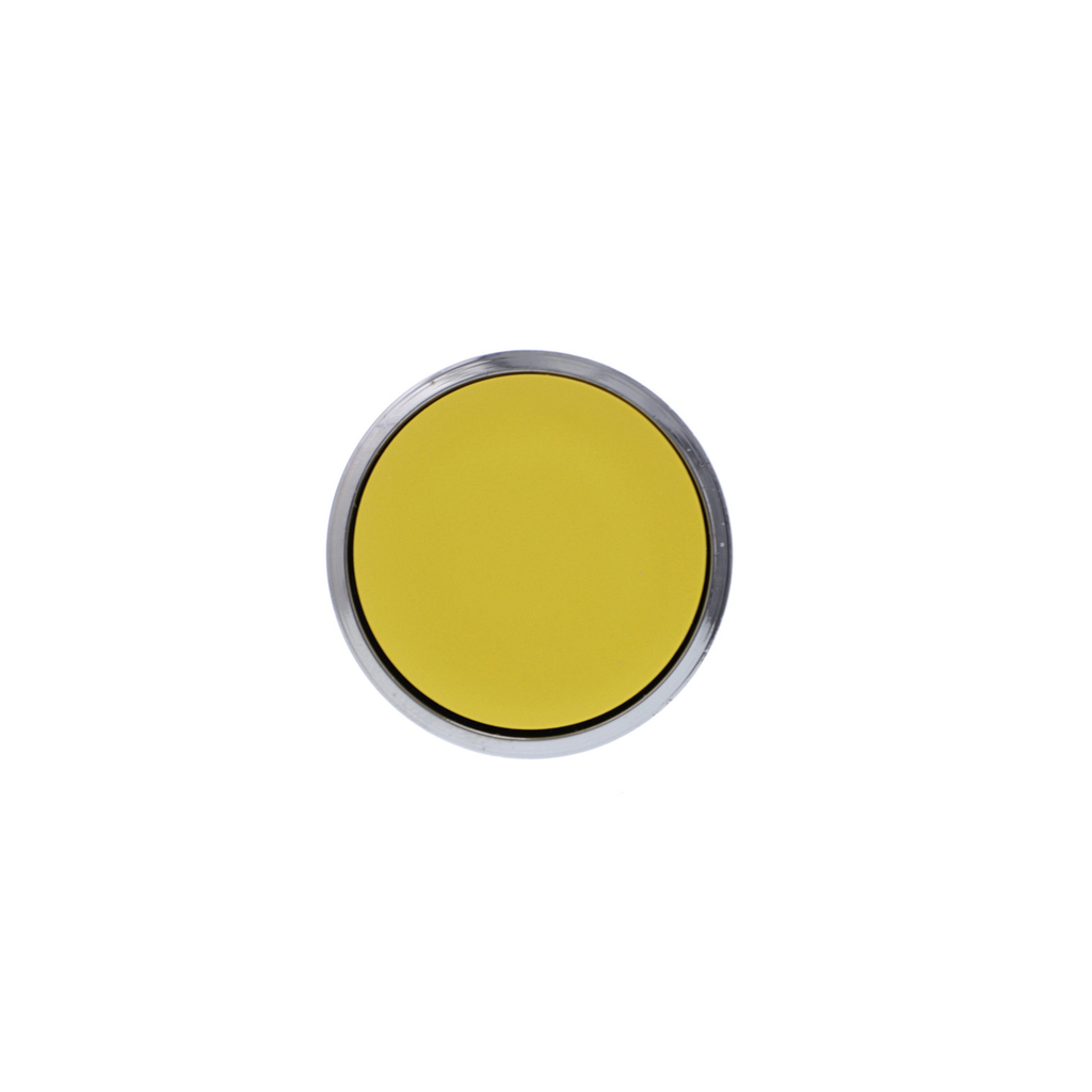 Mayer-DDS-Head for non illuminated push button, Harmony XB4, metal, flush, yellow, 22mm, spring return, unmarked-2