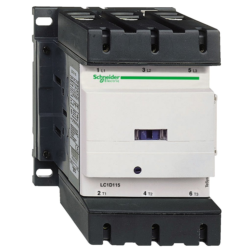 Mayer-DDS-IEC contactor, TeSys Deca, nonreversing, 115A, 75HP at 480VAC, up to 100kA SCCR, 3 phase, 3 NO, 500VAC 50/60Hz coil, open-2
