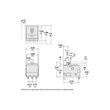 Mayer-DDS-Mini circuit breaker, QO, 20A, 3 pole, 120/240VAC, 22kA, plug in-2