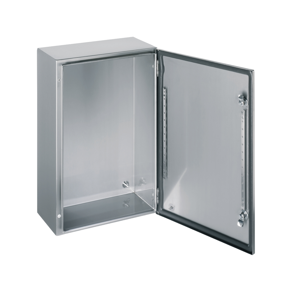 Mayer-DDS-Wall mounted enclosure, PanelSeT S3X, stainless steel 304L, plain door, 600x600x250mm, IP66-2