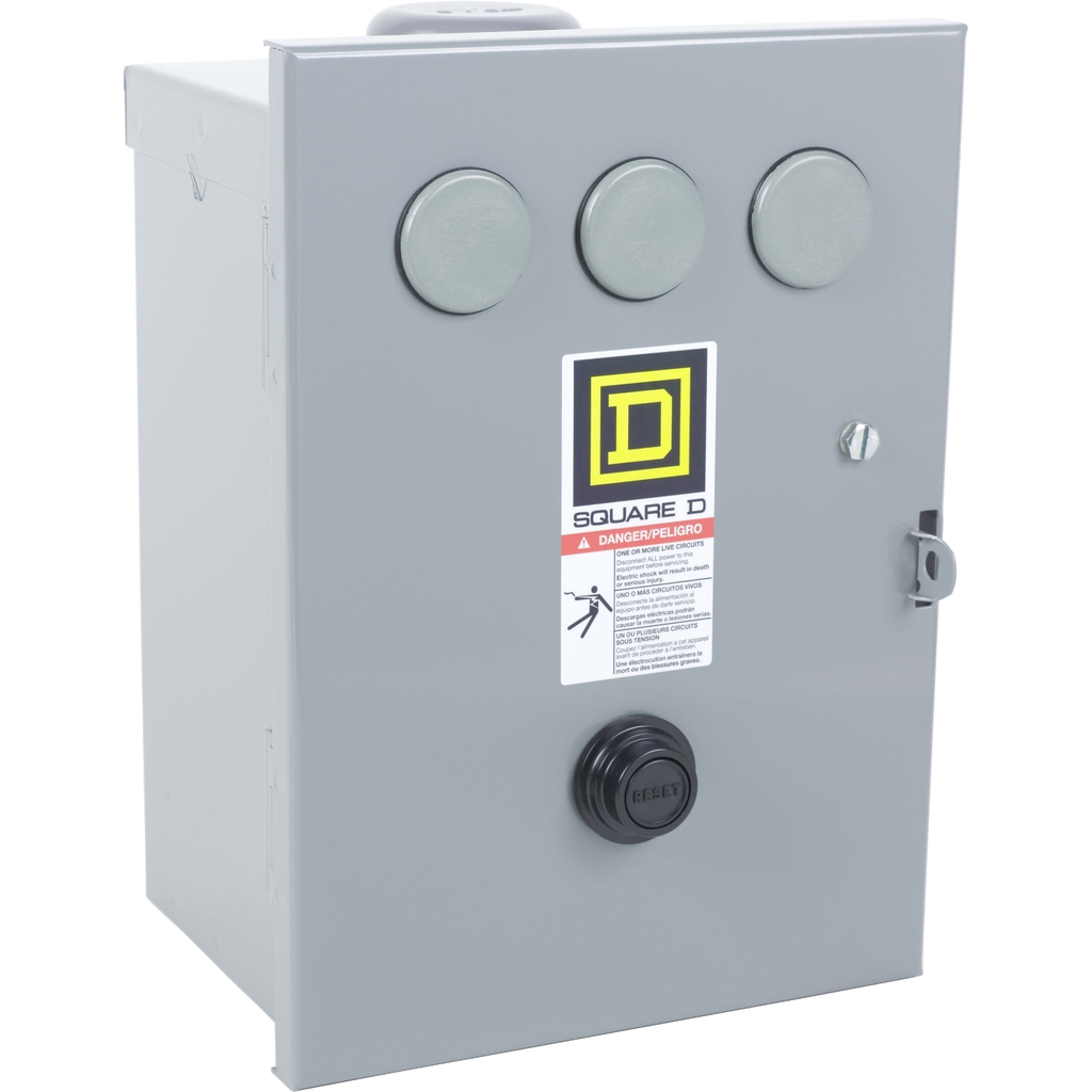 Mayer-DDS-NEMA Contactor and NEMA Motor Starter, Type S, nonreversing, enclosure, NEMA Size 00, 0, 1, 8903SM lighting, NEMA 3R-1