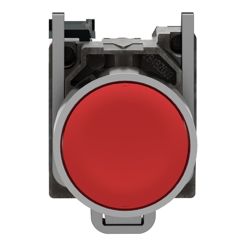 Mayer-DDS-Harmony, 22mm push button, red flush, spring return, 1 NC, unmarked-2