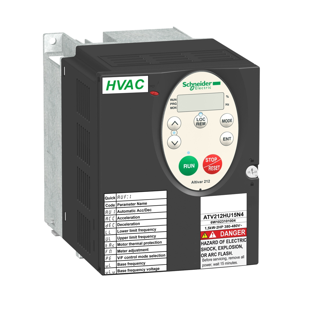 Mayer-DDS-variable speed drive, Altivar 212, 2.2kW, 3hp, 480V, 3 phases, with EMC, IP21-1