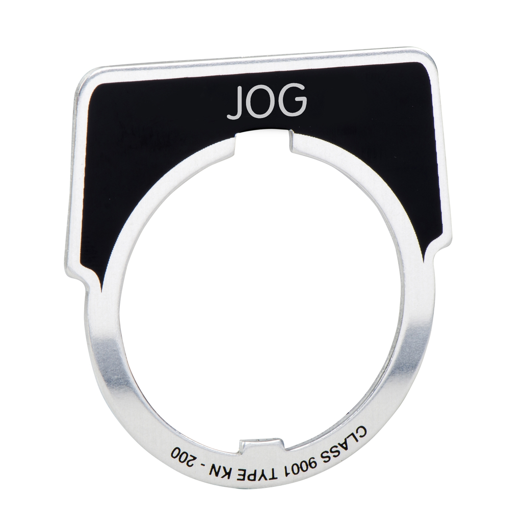 Mayer-DDS-Harmony 9001K, Harmony 9001SK, legend, 30mm, aluminium, black with silver letters, 40x43mm, marking JOG-1