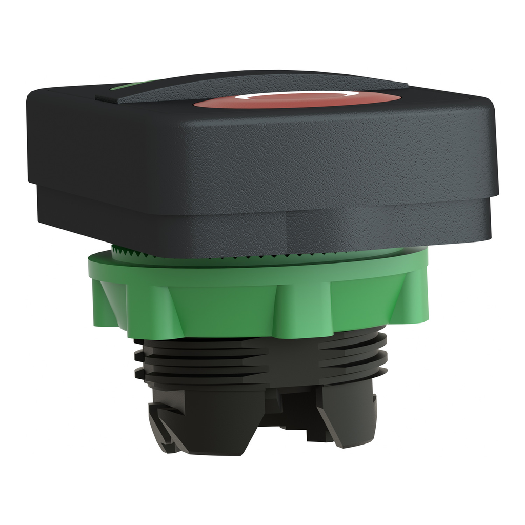Mayer-DDS-Head for double headed push button, Harmony XB5, plastic, 22mm, 1 green flush marked I + 1 red flush marked O-2