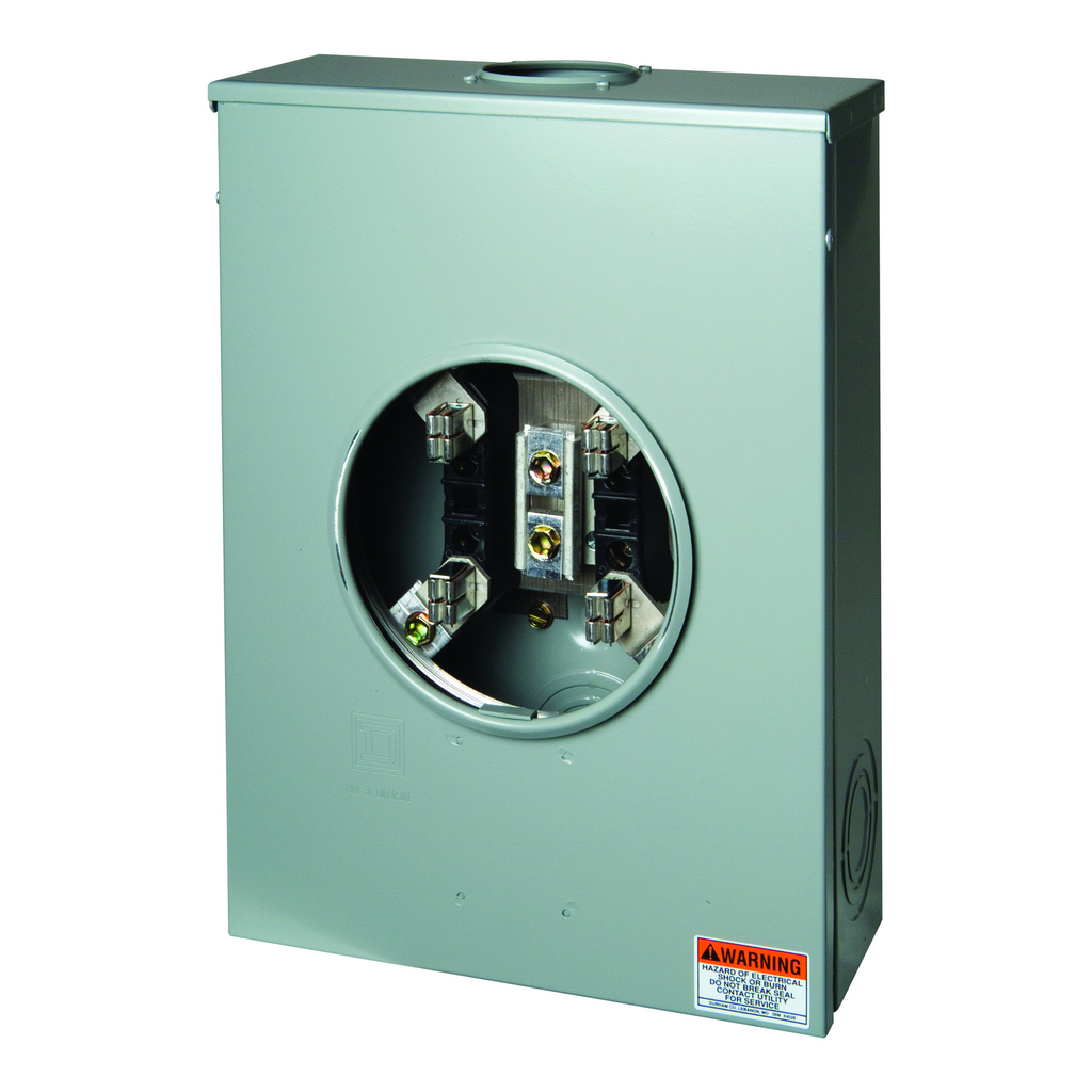 Mayer-DDS-Meter socket, ringed, 1 phase, 3 wire, 4 jaws, Series A, no bypass, no jaw release-1