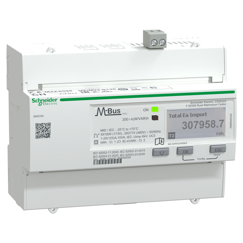 Mayer-DDS-iEM3335 energy meter - 125 A - M-bus - 1 digital I - 1 digital O - multi-tariff - MID-2