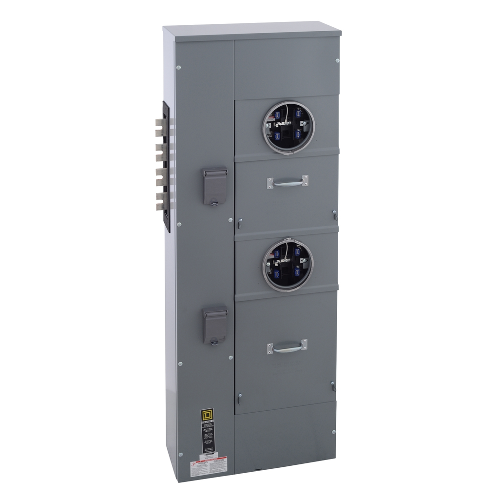 Mayer-DDS-Branch unit, EZ Meter-Pak, 225A, 2 x 5 jaw sockets, 208Y/120VAC, test block bypass, ringed, 1200A Al/Cu busbar-2
