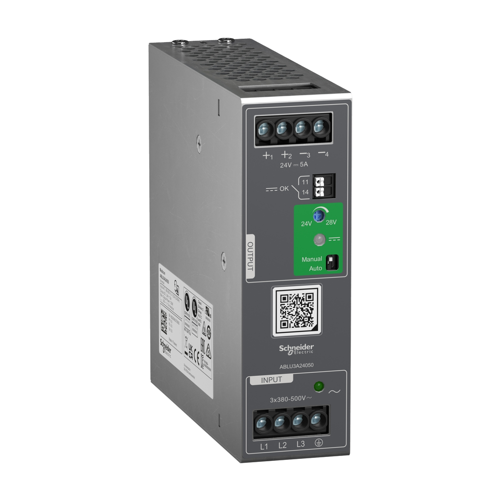 Mayer-DDS-Regulated Power Supply, 380...500V AC, 24V, 5A, 3 phases, Universal-1