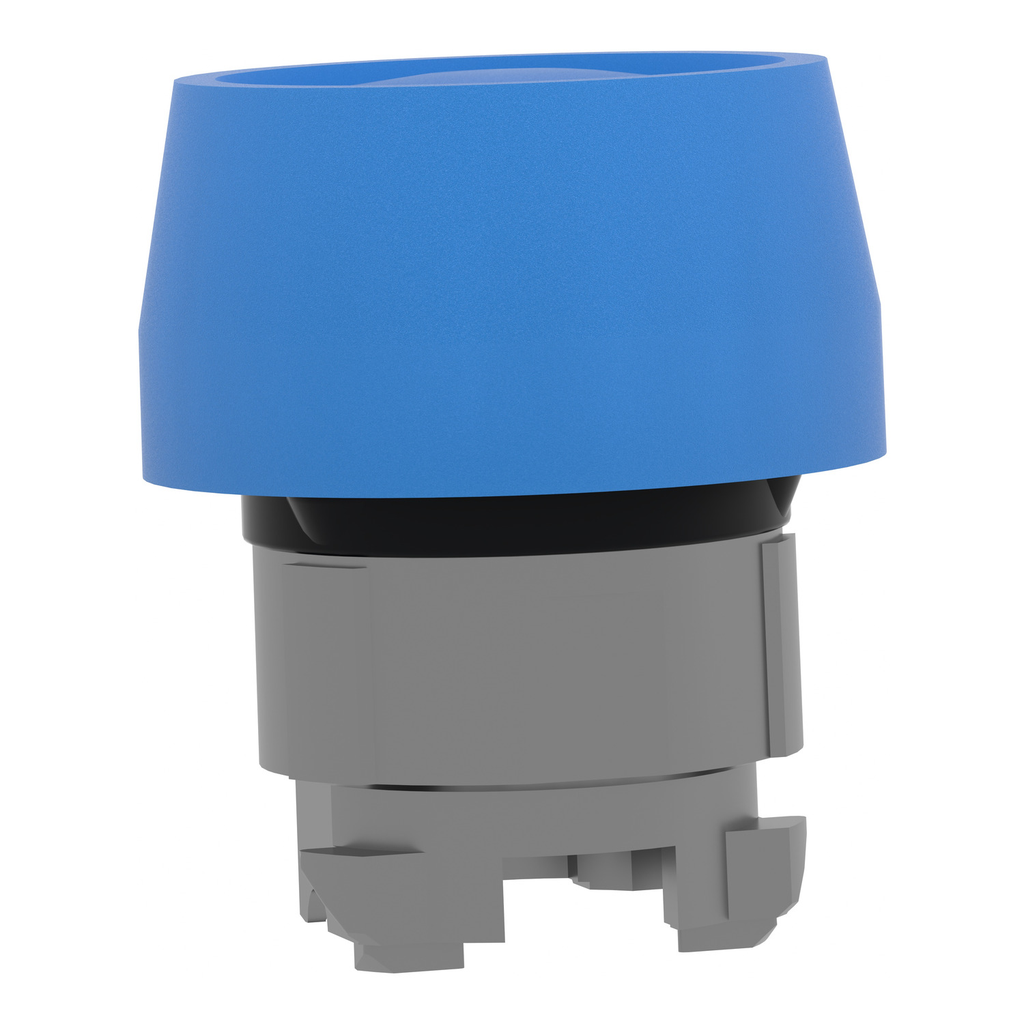 Mayer-DDS-Head for non illuminated push button, Harmony XB4, blue flush pushbutton Ø22 mm spring return unmarked-2