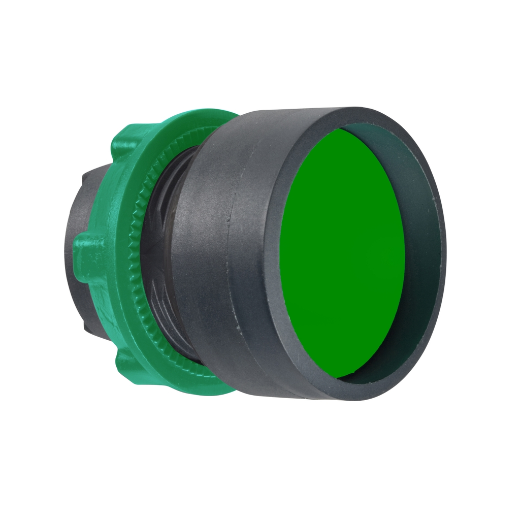 Mayer-DDS-Head for non illuminated push button, Harmony XB5, green recessed, 22mm, spring return, unmarked-1