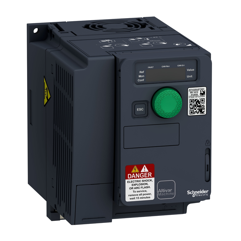 Mayer-DDS-variable speed drive, Altivar Machine ATV320, 0.75kW, 525 to 600V, 3 phases, compact-3