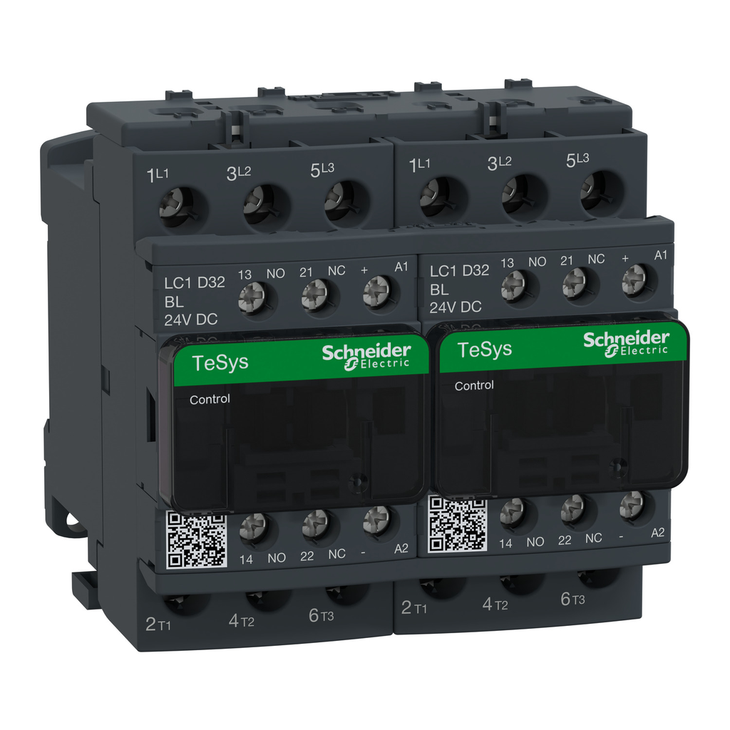 Mayer-DDS-Reversing Contactor, TeSys Deca, 3P(3NO), AC-3, <=440V, 32A, 12V DC coil, screw clamp terminals-1