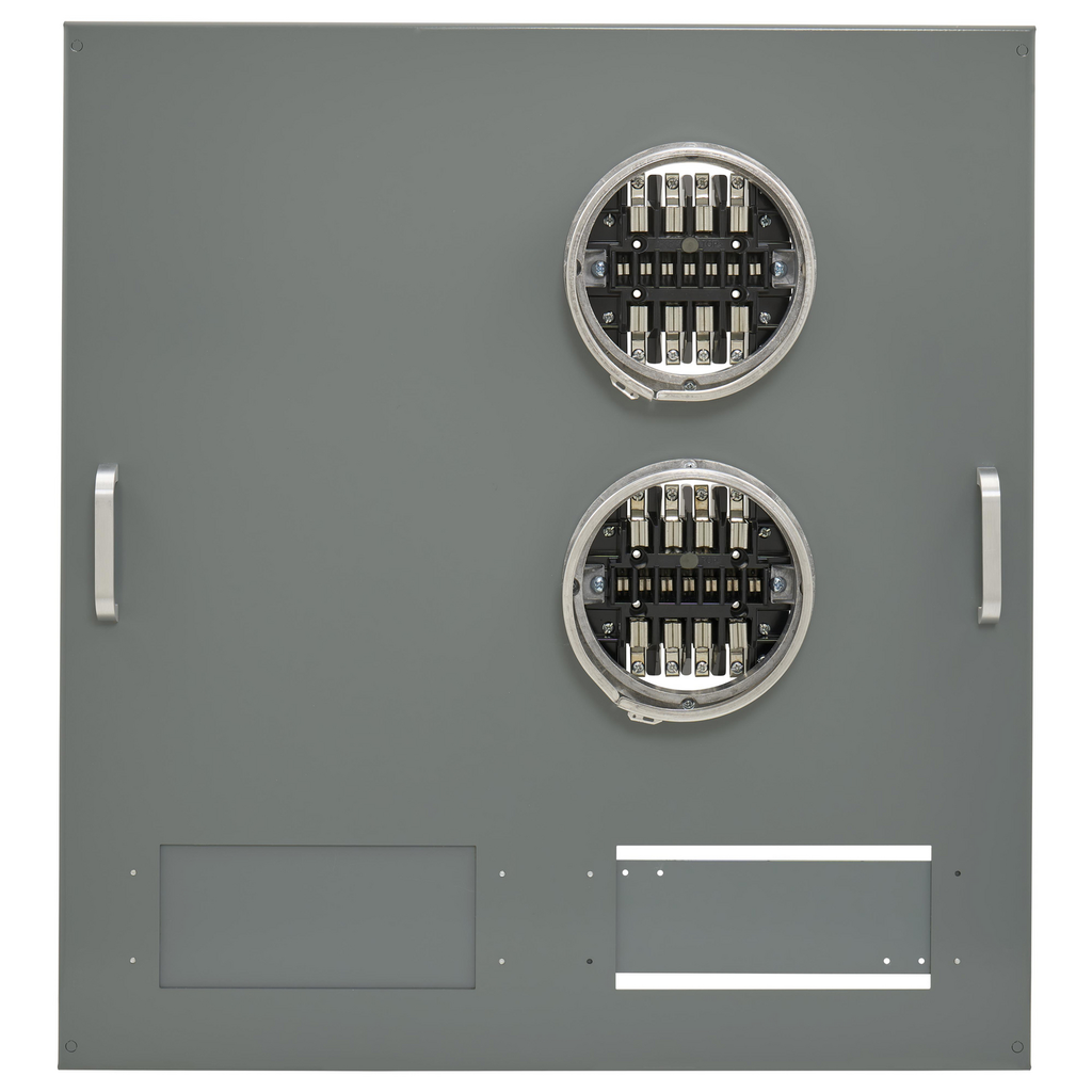 Mayer-DDS-Switchboard accessory, Speed-D, meter door, 2 meter socket, 13 jaw sockets, test block, 30in H-2