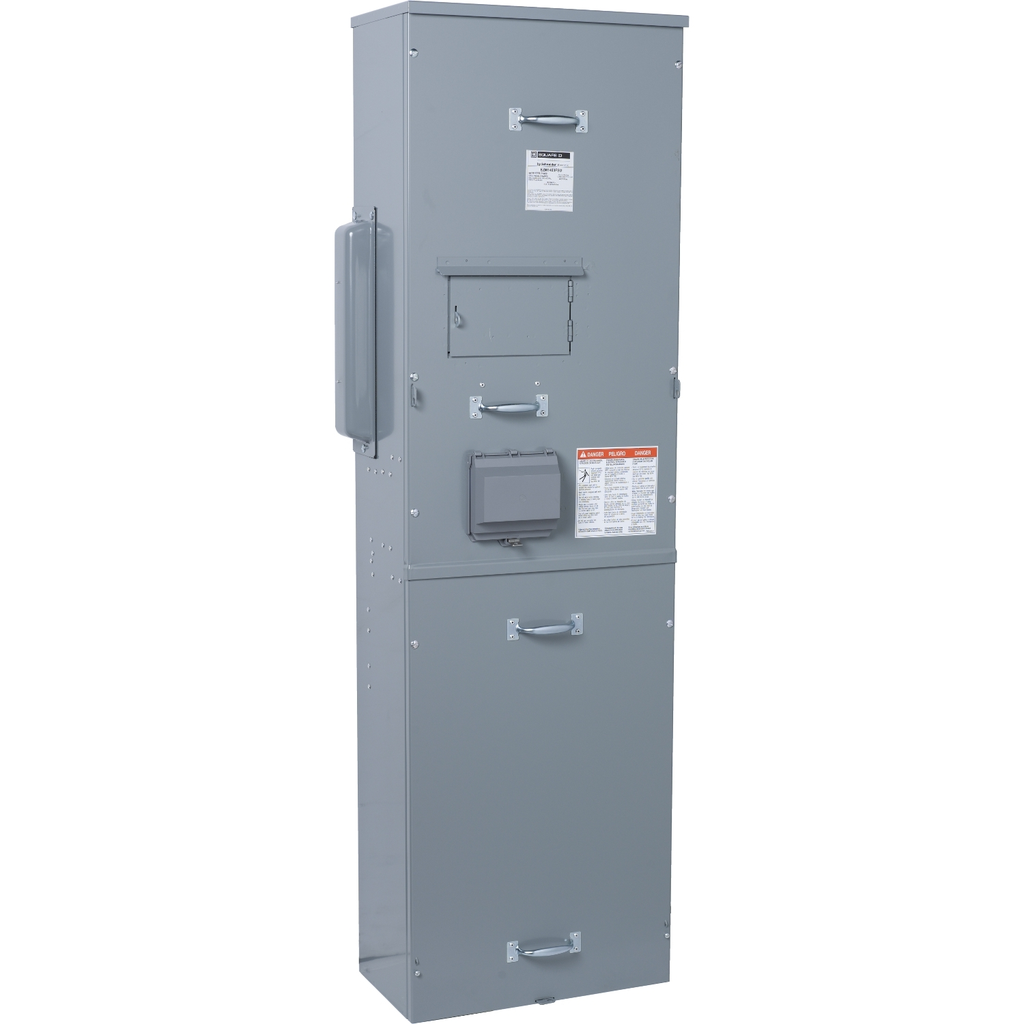 Mayer-DDS-Main fusible (Class T) switch unit, EZ Meter-Pak, 400A, 120/240VAC, 1ph/3W, 400A bus, UG, Type 3R, EUSERC-1