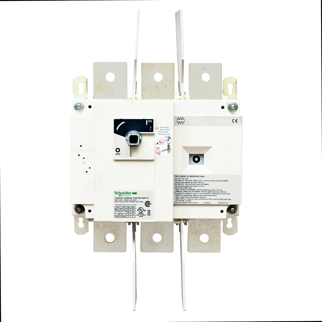Mayer-DDS-Disconnect Switch, TeSys LK, nonfusible, 400A, 600 V, HP rated, 3 pole, rotary handle, up to 200kA SCCR-2